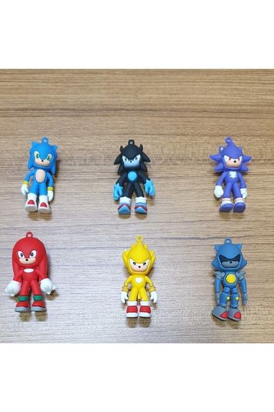 Sonic مجموعة القنفذ مكونة من 6 ألعاب القنفذ سونيك 6 قطع مجسم 7 سم