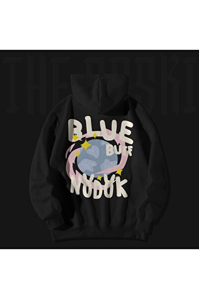 The Baski Unisex crna plava buff majica Štampano Kengur džep visokog kvalitet...