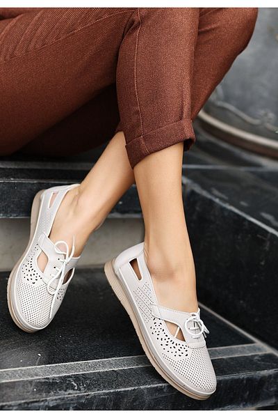 Flora Rial Beige Skin Ballerina Shoes