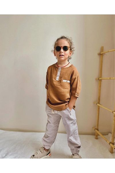 YİGİT BUTİK Костюм за момче от ленен плат Yigit Boutique
