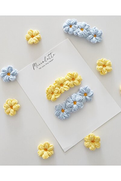 Miccolatte Набір з 2 дитячих шпильок з фігуркою ромашки, виготовлених вручну,...