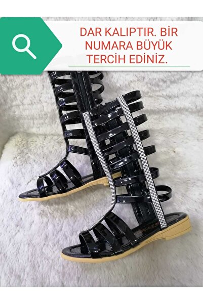 Özgür Kids KIZ ÇOCUK TAŞLI GLADYATÖR SANDALET AYAKKABI