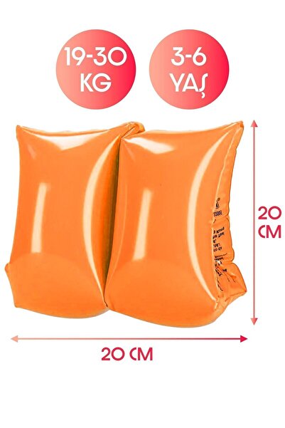 Telvesse 3-6 Years 19-30 kg Orange Children's Swimming Sleeve - Inflatable Sea Pool Swimmer Sleeve