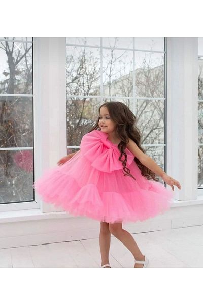 INDRESS STUDIO Rochie cu fundita roz pentru fete
