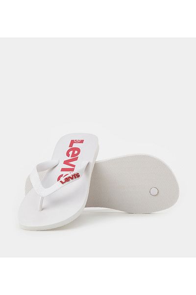 Levi's Men's Logo White Slippers