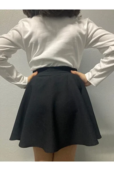 KedyKids Black Mini Shorts Skirt for Children - Double