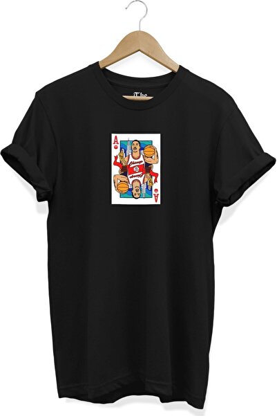 The Baski Crna unisex košarkaška majica Bulls As Card Štampano kratki rukav T...