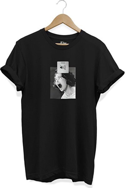 The Baski Crna unisex majica - Silent Scream Štampano dizajn kratkih rukava T...