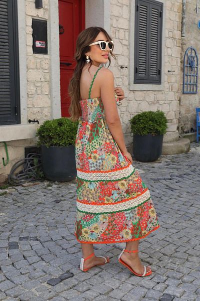 SHUGAA Rochie de damă lungă cu dantelă