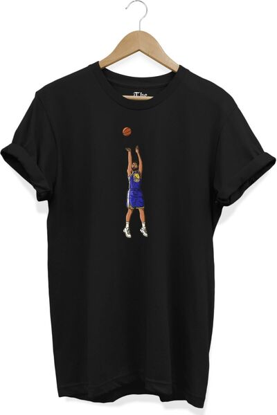 The Baski Crna unisex košarkaška majica Klay Thompson Štampano kratkih rukava...