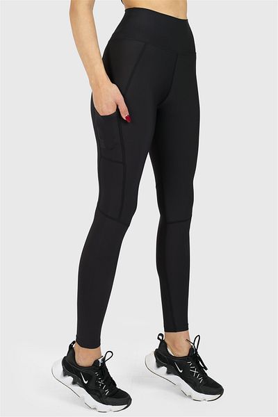 Superstacy High Waist Pocket Black Sports Leggings