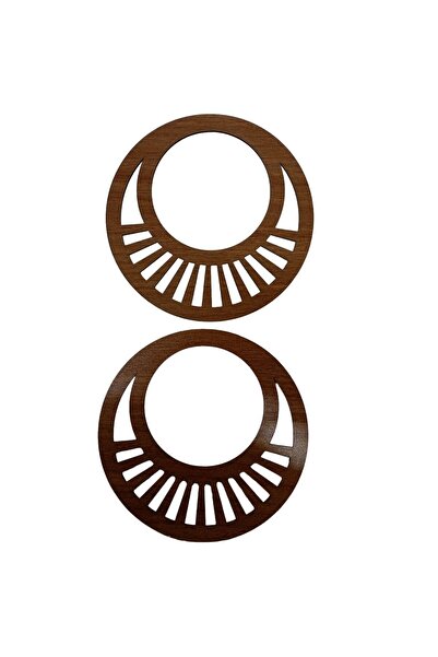 aladepo مقبض حقيبة خشبي مقبض MDF نمط حمار وحشي الجوز (زوج واحد)