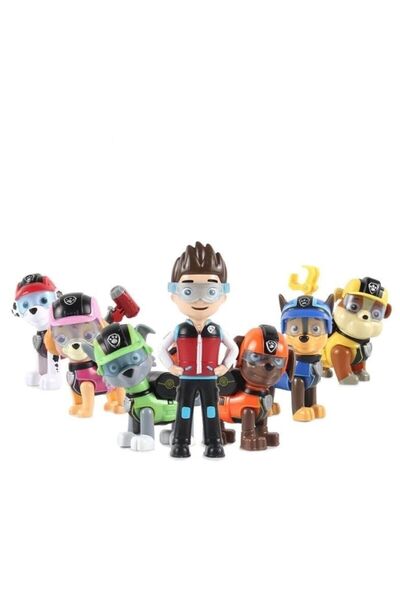 Kumik Paw Patrol 7 Li Figür Seti, Chase, Marshall, Zuma, Rubble, Skye, Rocky ...