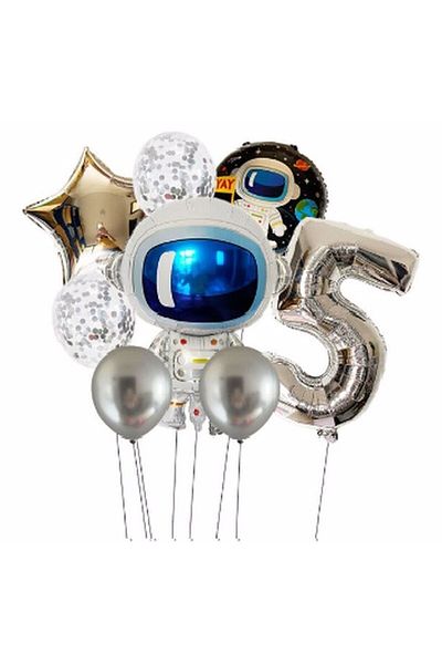 Parti Station Space Galaxy Astronaut Cosmic 5 Year Old Balloon Set Space Astronaut Concept Birthday Set