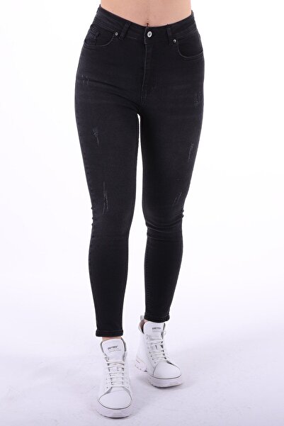 RICHMOST بنطال جينز نسائي ضيق للغاية بخصر عالٍ وجيوب غير مبطنة بطول الكاحل من...