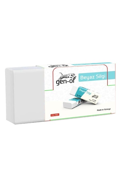 Gen-Of No:30 Küçük Boy PVC Free Beyaz Silgi (GEN-6830) 1 Adet
