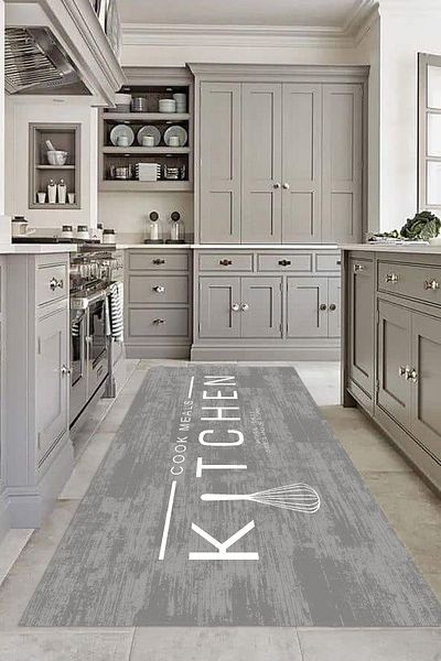 HaLıFoRuM Non-Slip Decorative Washable Kitchen Rug - S4-Mtf-Dot-Sd-521