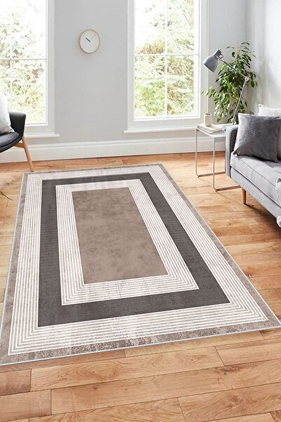 HaLıFoRuM Kaymaz Tabanlı Dekoratif Halı Yıkanabilir MLN-520-1