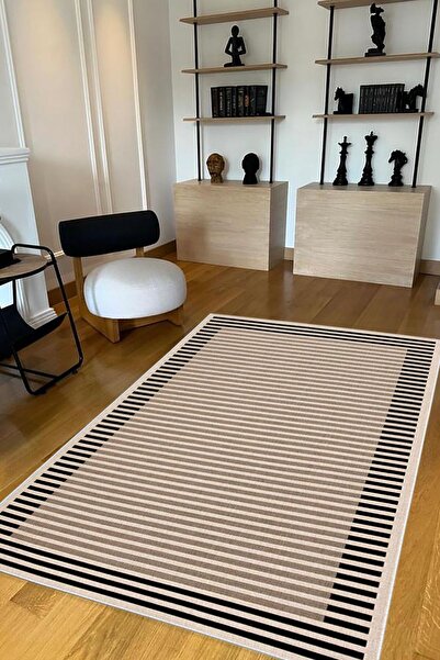 HaLıFoRuM Kaymaz Dot Taban Yıkanabilir Çerçeve Desenli MD-02