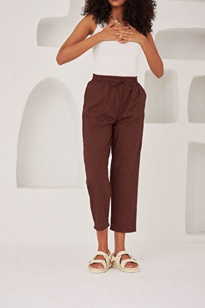 Orfeo Negro GEOMETRIC PATTERNED COMFORTABLE FIT FABRIC TROUSERS