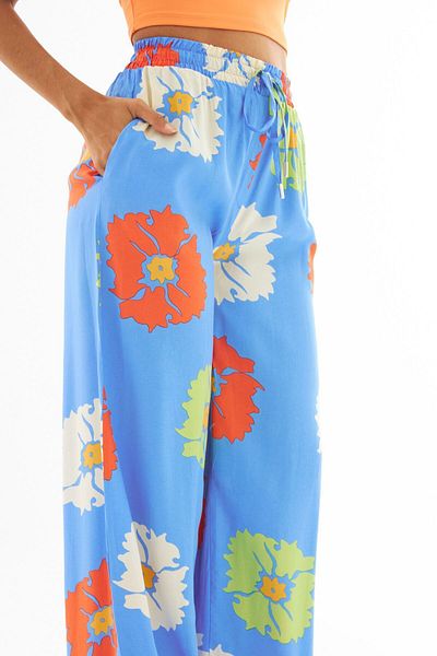 Orfeo Negro PANTALONI CONFORTAȚI CU MOBIL FLORAL DE FEMEI