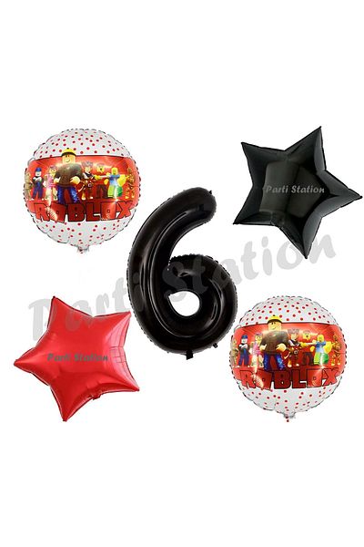 Parti Station 6 Year Old Roblox Game - Balloon Concept Gamer Game and Birthday Party Set