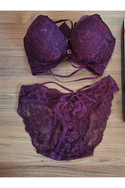 Le Jardin Set sutien căptușit cu prune pentru damă