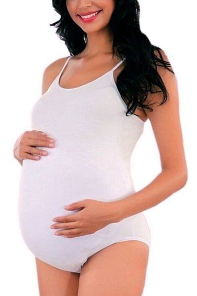 BEREN İÇ GİYİM Body Imer pentru femei, alb, modal, de maternitate, cu închidere 9253