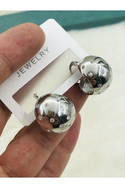 DS DİAMONDSHOP ZIRCON STONE BASKET EARRING NEW SEASON ÇKP-202405101