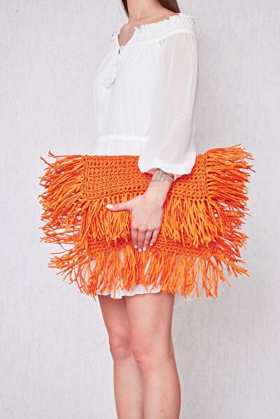 ANJEA Vent Brise Hand Knitted Trimmer Detail Stylish Handbag