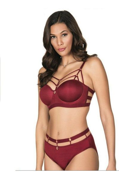 Le Jardin Set sutien fără susținere cu sârmă de damă bordeaux 5045