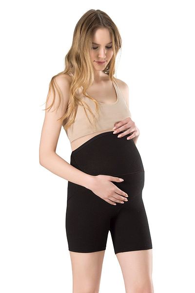 Fabony Pantaloni scurți de maternitate Tesatura modal de bumbac negru 1110