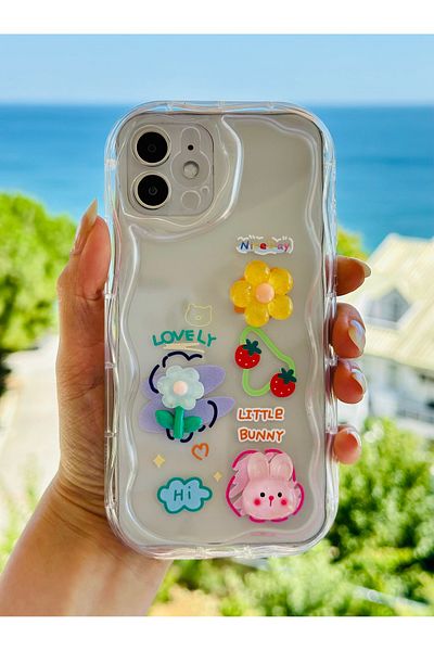 Go Aksesuar حافظة سيليكون مرنة بتصميم خاص متوافقة مع هاتف Iphone 12 Pro مع تصميم لعبة ثلاثية الأبعاد