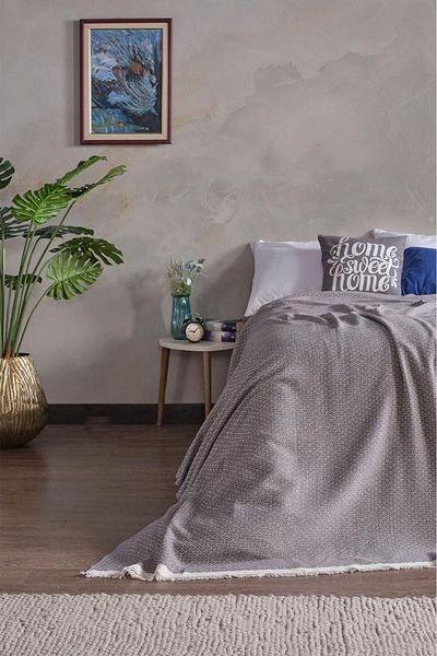 Miabella Home Pique Double, Summer Pique 100% Cotton, Double Bedspread, Tasseled Edge, Soft