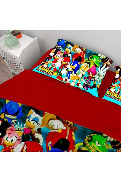 hediyechy Gift Duvet Cover Sonic Themed 3D Printed Double Duvet Cover Set