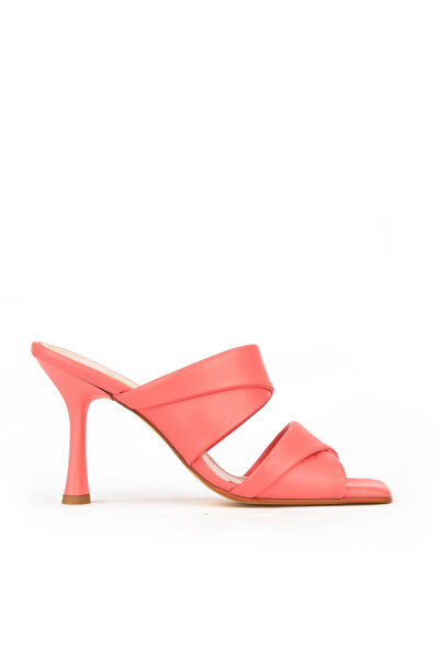 Ziya Γυναικείες παντόφλες με τακούνι από γνήσιο δέρμα - Mercan 1411003Z2433