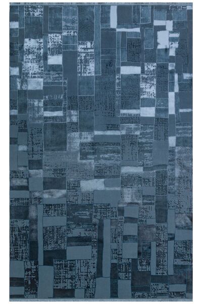 Eko Halı Torino Tor 04 Denim Kaymaz Tabanlı Kolay Kullanımlı Yıkanabilen Maki...