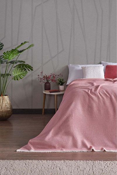 Miabella Home Pique Double, Summer Pique 100% Cotton, Double Bedspread, Tasseled Edge, Soft