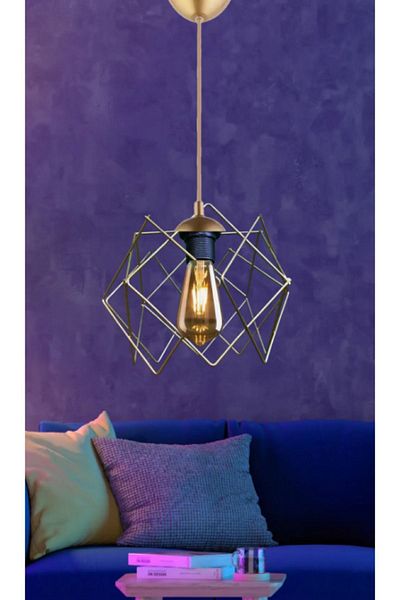 retro home design Million Special Design Gold Prism Koza Pendant Lamp Chandelier for Living Room, Kitchen, Entrance, Hallway