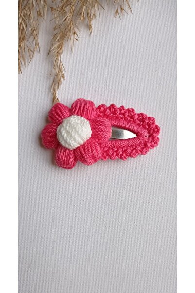 Masal Örgü Dünyası Daisy Snap Clip - Pink - Niche Hair Accessory Reflecting Y...
