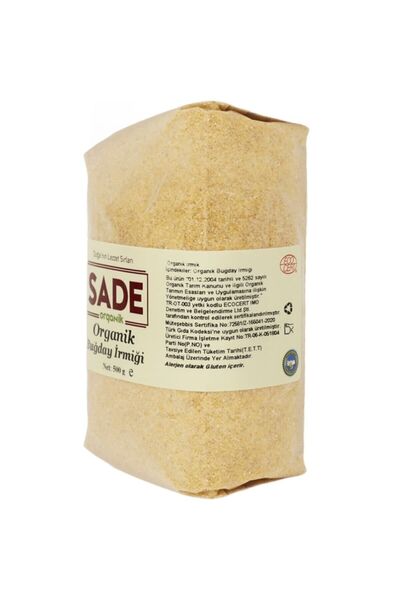 Sade Organik Buğday İrmiği 500g