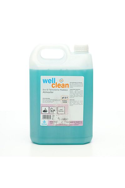 WELLCLEAN 5 KG Atmospheric Blue Liquid Soap - Hand Cleaning Agent