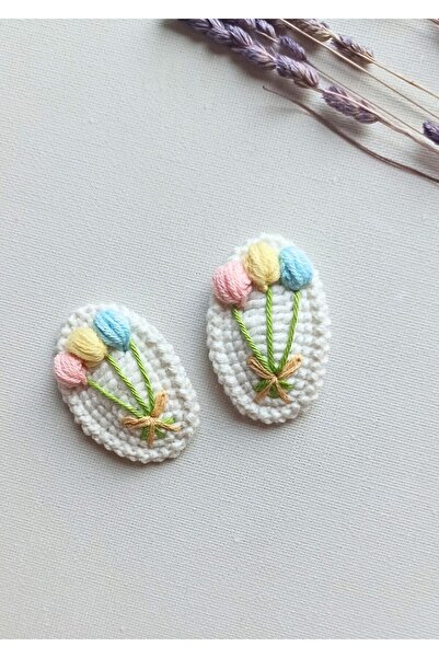 Masal Örgü Dünyası Harika Renkli Balon Toka - Niş Saç Aksesuarı