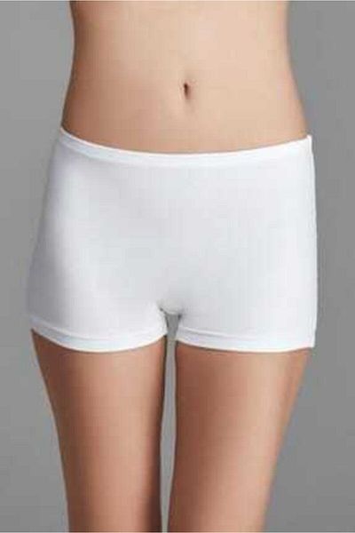 Q-EN Γυναικεία White Gean Apparel Bamboo No Trace Boxer