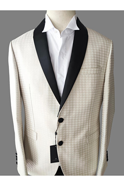 crispino Ανδρικό κοστούμι εκρού - Σμόκιν γαμπρού με σακάκι και παντελόνι