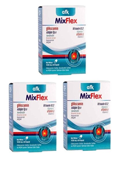 AFK Medicago Mixflex Glukozamin 60 Kapsül 3 Kutu