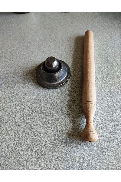 Ustası Antepte Filled Meatball Apparatus No: 8 (5.8 cm) + Meatball Thinner Wooden Stick