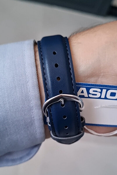 Casio Lacivert Deri Kayışlı Takvimli Erkek Kol Saati