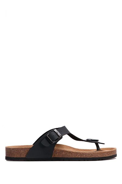 KİFİDİS SOFTSTEP K760SE Kifidis Men's Flip Flops Cork Slippers 40-46-ANTHRACITE - 41