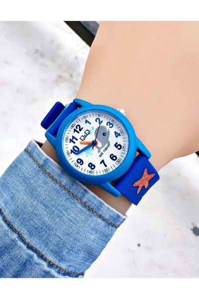 Weluxa Q&Q Kids Wristwatch - 10 Atm Waterproof, Silicone Cord